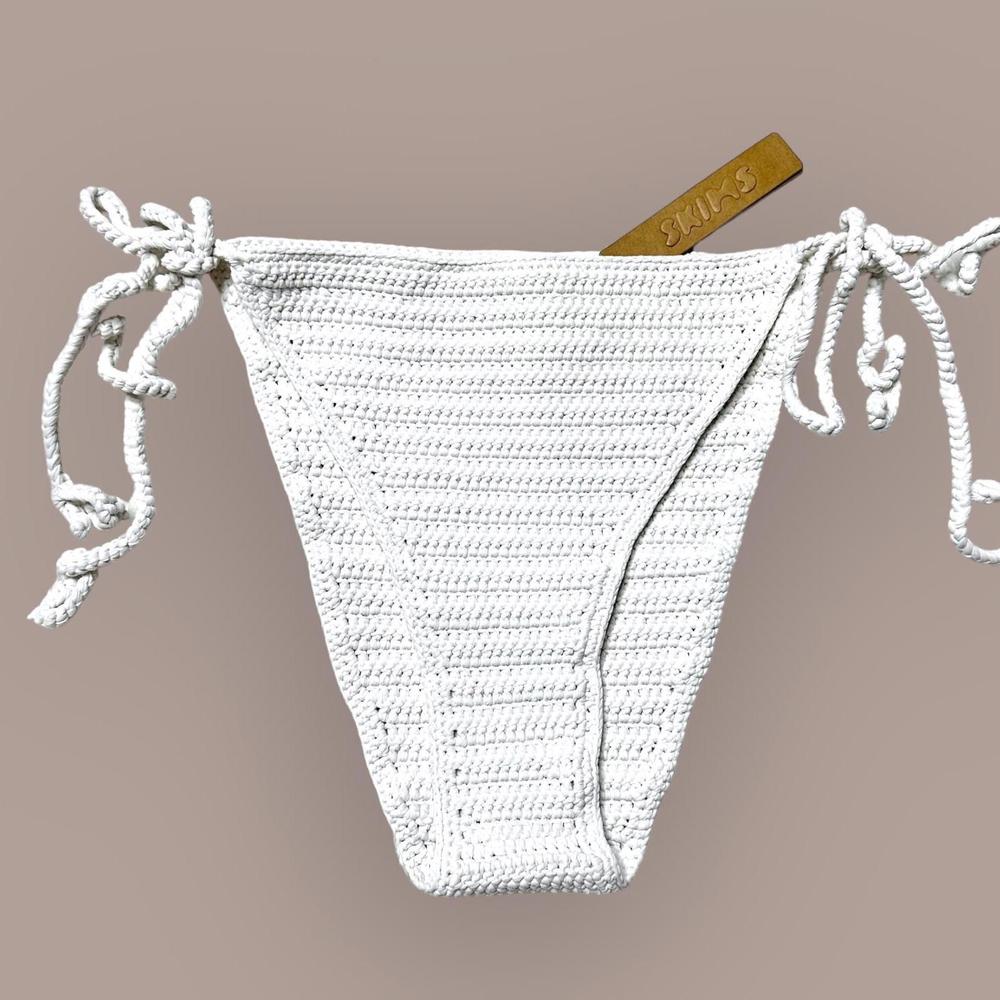 NWT Skims Crochet Swim Tie Bikini Bottoms Marble Women’s 2X